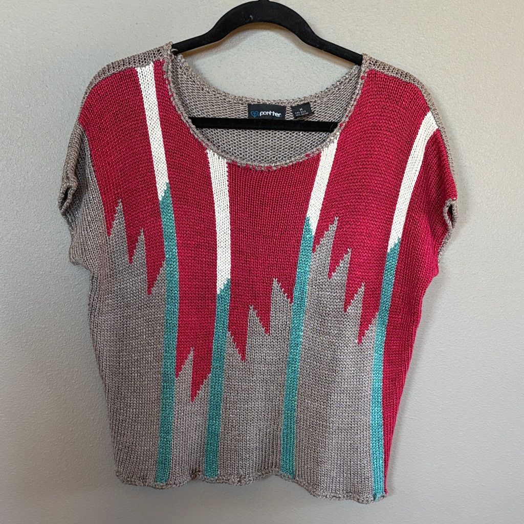 Panther Brand Vintage 80s Silk Knit Top Panther Brand Vintage 80s Silk Knit Top